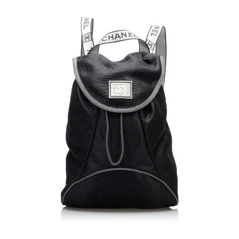 chanel sport line backpack|Chanel leather backpack.